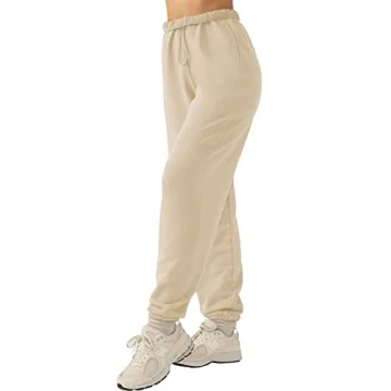 LASLULU Women's Fleece Lined Joggers for Winter Comfort