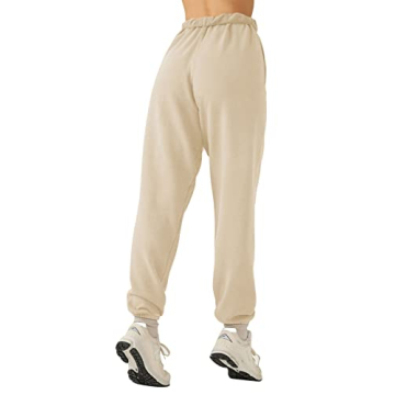 LASLULU Women's Fleece Lined Joggers for Winter Comfort