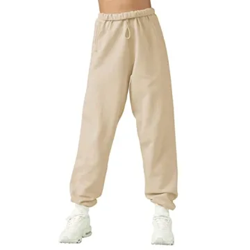 LASLULU Women's Fleece Lined Joggers for Winter Comfort