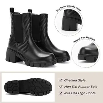 Women’s Mid Calf Boots for Winter Comfort