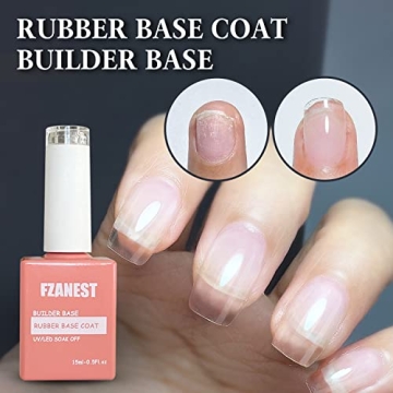 FZANEST Nude Rubber Nail Base Gel - Strengthener & UV/LED Base Coat