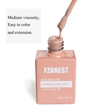 FZANEST Nude Rubber Nail Base Gel - Strengthener & UV/LED Base Coat