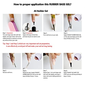 FZANEST Nude Rubber Nail Base Gel - Strengthener & UV/LED Base Coat