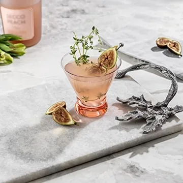 JoyJolt HUE Martini Glasses (7oz) Cocktail Glassware Set of 6, Colored Glass Base. Drinking Glasses, Cocktail Glasses, Stemless Margarita Glasses, Bar Glasses, Shrimp Cocktail Glasses, Juice Glasses