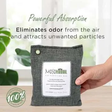 Moso Natural Air Purifying Bag 200g | Premium Bamboo Charcoal Odor Absorber for Home & Car | Closet ...