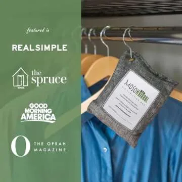 Moso Natural Air Purifying Bag 200g | Premium Bamboo Charcoal Odor Absorber for Home & Car | Closet Odor Eliminator, Small Room Deodorizer & Car Air Freshener | Long Lasting Charcoal Bags Cover 90sqft