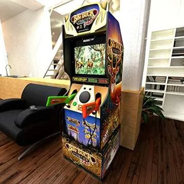 Arcade1Up Big Buck Hunter Pro Arcade Gaming Cabinet with Riser and Tin Sign