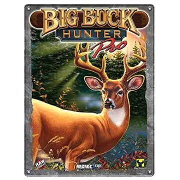 Arcade1Up Big Buck Hunter Pro Arcade Gaming Cabinet with Riser and Tin Sign