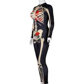 ALBIZIA Women's Skeleton Costume for Halloween Fun