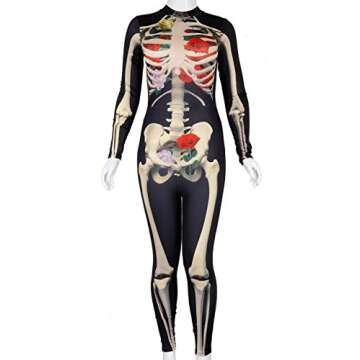 ALBIZIA Women's Skeleton Costume for Halloween Fun