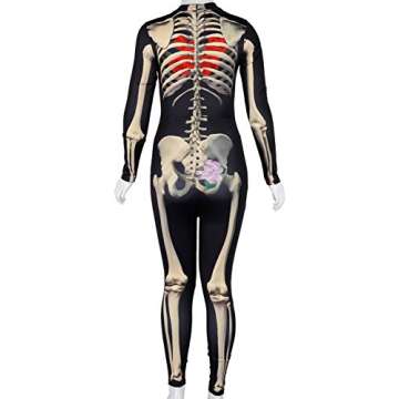 ALBIZIA Women's Skeleton Costume for Halloween Fun