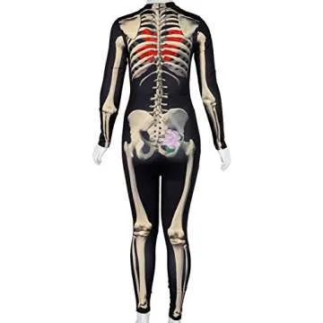 ALBIZIA Women's Skeleton Costume for Halloween Fun