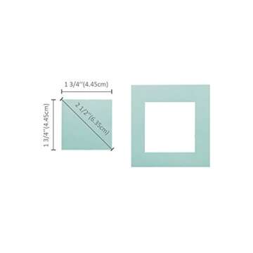 Bira Craft 1 3/4 x 1 3/4 inch Square Lever Action Craft Punch for Paper Crafting Scrapbooking (2.5 i...