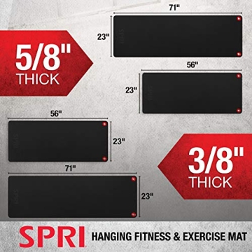 SPRI Hanging Exercise Mat for Group Fitness - Durable & Functional