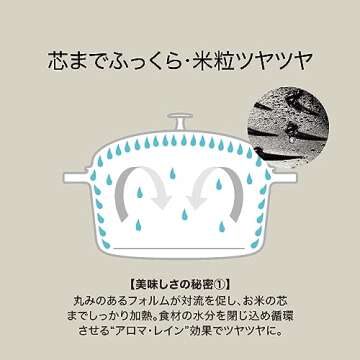 Staub La Cocotte de GOHAN 40511-827 Cherry S 4.7 inches (12 cm) Rice Pot, 1 Piece, Cast Iron Pot, Rice Cooker