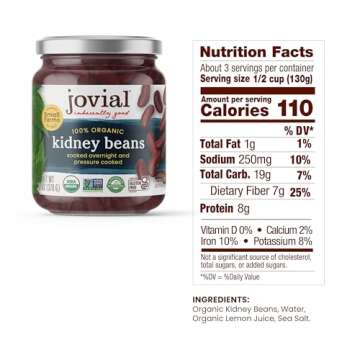 Jovial 100% Organic Kidney Beans - Gluten Free & Nutritious