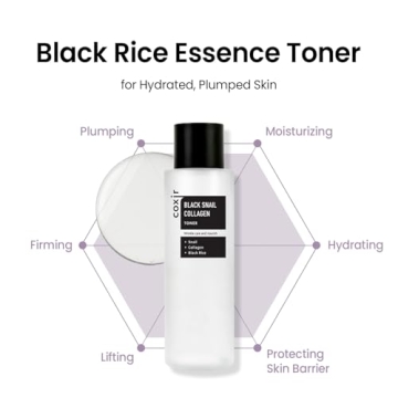 Coxir Black Snail Collagen Toner - Hydrating Essence for Youthful Skin