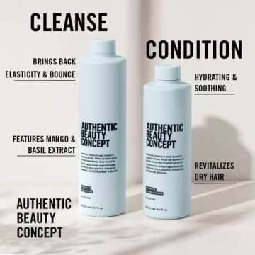Authentic Beauty Concept Hydrate Cleanser | Moisturizing Cleansing Shampoo | Normal To Dry or Curly ...
