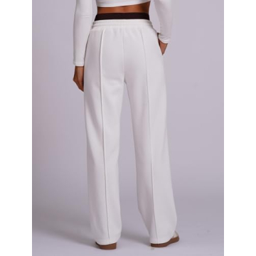 Stylish ABOCIW Womens Wide Leg Sweatpants with Pockets