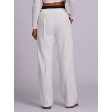 Stylish ABOCIW Womens Wide Leg Sweatpants with Pockets