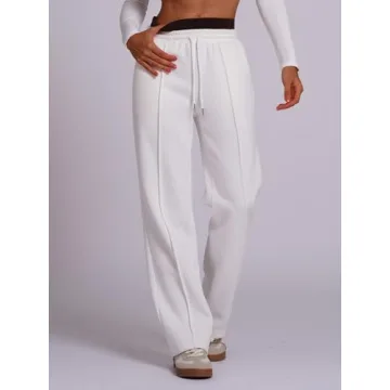 Stylish ABOCIW Womens Wide Leg Sweatpants with Pockets