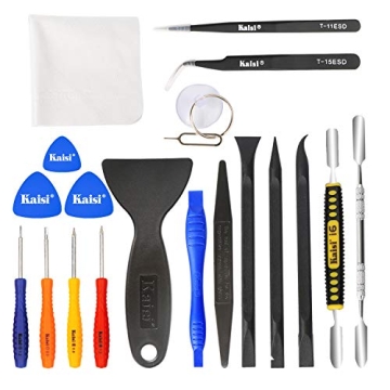 Kaisi Professional Electronics Opening Pry Tool Repair Kit with Metal Spudger Non-Abrasive Nylon Spu...