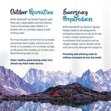 Doulton W9361122 Gravity Water Filter System Stainless Steel with 4x Super Sterasyl Candle Filters