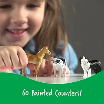 Farm Animal Counters Set - 60 Pieces for Educational Fun