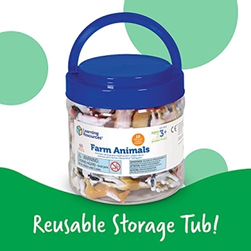 Farm Animal Counters Set - 60 Pieces for Educational Fun