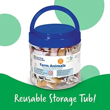 Farm Animal Counters Set - 60 Pieces for Educational Fun