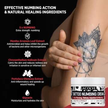 Tattoo Numbing Cream Extra Strength - 6 Hours Maximum Strength (1.7 Ounce (Pack of 1))