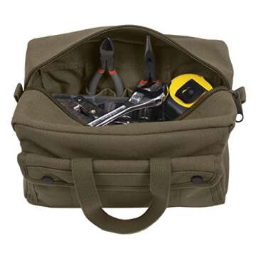 Rothco Mechanic's Tool Bag - Heavy-Duty Organization for Tools and Gear, Olive Drab