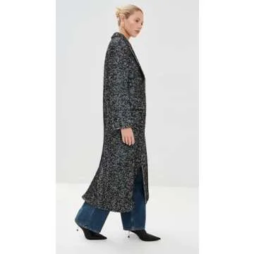 Stylish ANINE BING Quinn Coat for Women - Tweed Fashion