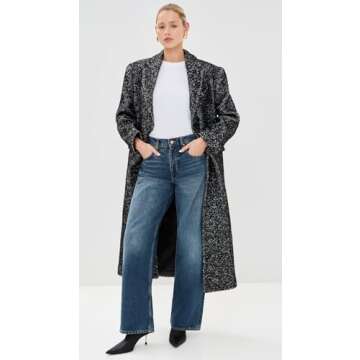 Stylish ANINE BING Quinn Coat for Women - Tweed Fashion