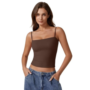 QINSEN Women's Double Layer Sleeveless Tank Top - Stylish Comfort