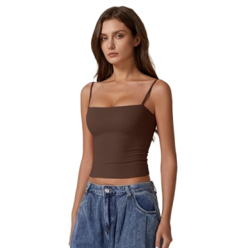 QINSEN Women's Double Layer Sleeveless Tank Top - Stylish Comfort