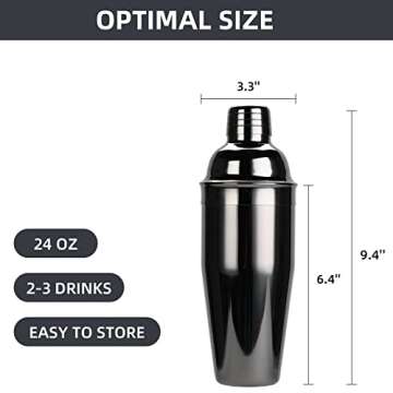 Premium Cocktail Shaker Bartender Kit 24 Ounce