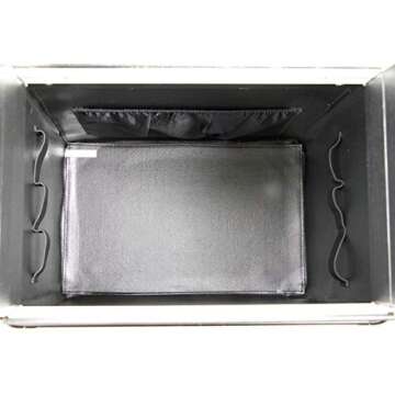 Ver Beauty 5-in-1 Professional 4 Removable Wheels Rolling Aluminum Art Craft Supplies Makeup Tattoo Artist Tool Case Organizer Easy-Slide Extendable Trays with Dividers Mirror, Black Matte