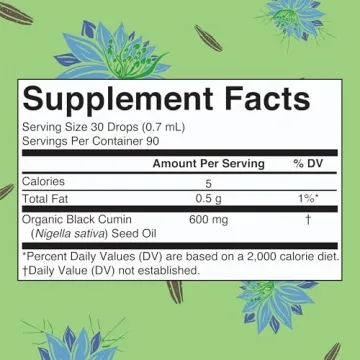 MaryRuth Organics Black Seed Oil Drops for Immune Support