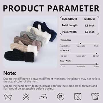 Cozy Women's Winter Gloves with Warm Lining - 11 Colors