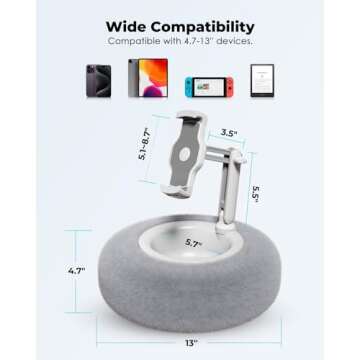 Viozon Tablet Stand Pillow for All Phones and Tablets