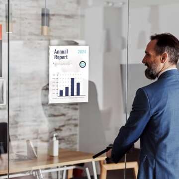 HIIMIEI Acrylic Sign Holder 8.5 x 11 Wall Mounted with Double Sided Tape, 8 1/2 x 11 Clear Plastic Frame for Office, Home, Store, and Restaurant No Drilling (6 Pack)