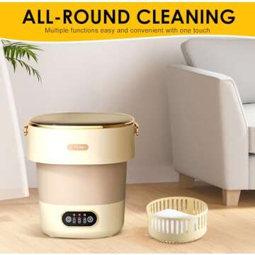 Portable Washing Machine with Spin Basket for Small Spaces
