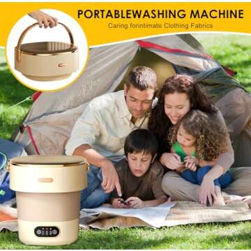 Portable Washing Machine with Spin Basket for Small Spaces