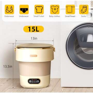 Portable Washing Machine with Spin Basket for Small Spaces