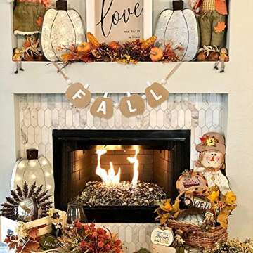Wooden Pumpkin Fall Decorations for Home & Garden