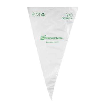 Restaurantware Pastry Tek 21 Inch Piping Bags 100 For Icing Pastry Bags - Disposable Food Grade Clea...