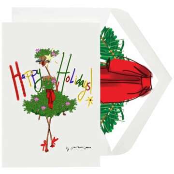 Jonathan Cohen x Dempsey and Carroll Holiday: Holiday Tress Dress- 10 cards and 10 hand-lined envelopes