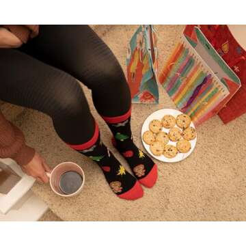 IRISGOD Funny Christmas Socks for Men & Women - Novelty Xmas Gifts - Cool Stocking Stuffers