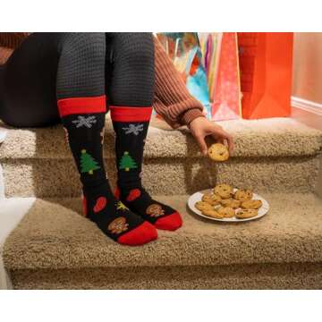 IRISGOD Funny Christmas Socks for Men & Women - Novelty Xmas Gifts - Cool Stocking Stuffers